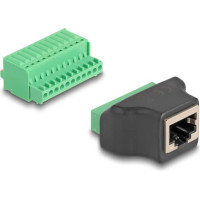 Delock RJ50 female to Terminal Block Adapter with push-button