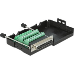 Delock Adapter Parallel DB25 female to Terminal Block 26 pin with Enclosure