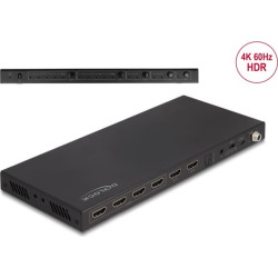 Delock HDMI Matrix Switch 4 x HDMI in to 2 x HDMI out 4K 60 Hz with Audio Extractor
