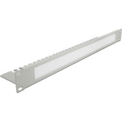 Delock 19″ Cable Management Brush Strip with Cable Support Plate 1U grey