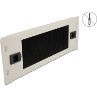 Delock 10″ Cable Management Brush Strip tool free 2U grey