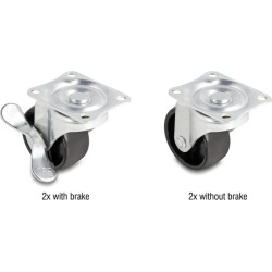 Delock Castor Wheel Ø 50 mm load capacity up to 90 kg Set 2 x 2 pieces