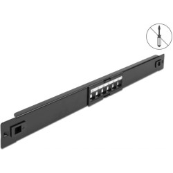 Delock 19″ Keystone Patch Panel 6 Port tool free