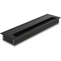 Delock Cable grommet for table mounting with brush 300 x 80 x 28 mm black
