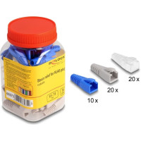 Delock Strain relief for RJ45 plug cuttable set 50 pieces coloured