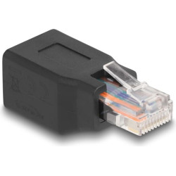 Delock Network Adapter RJ45/RJ48/RJ50 plug to jack 10P/10C pin out 1:1 black