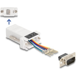 Delock D-Sub 9 pin male to RJ12 female Assembly Kit white