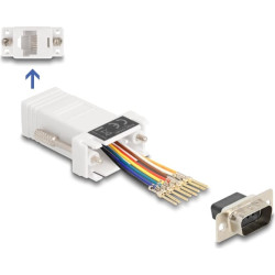 Delock D-Sub 9 pin male to RJ45 female Assembly Kit white