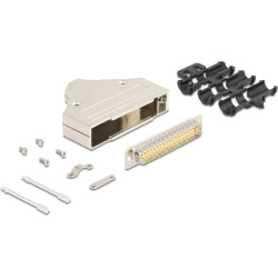 Delock Sub-D connector housing 37 pin metal including male connector and mounting material