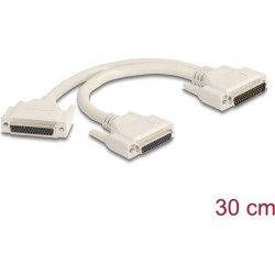Delock Adapter Y-Cable Splitter D-Sub HD 44 pin male to 2 x D-Sub HD 44 pin female with screws 30 cm