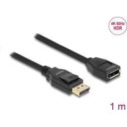 Delock DisplayPort 1.2 extension cable 4K 60 Hz 1 m