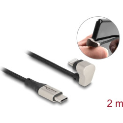 Delock Data and charging cable USB Type-C™ to Lightning™ for iPhone™ and iPad™ 180° angled 2 m MFi