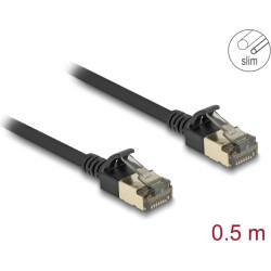 Delock RJ45 Network Cable Cat.8.1 F/FTP Slim Pro 0.5 m black