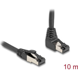 Delock RJ45 Network Cable Cat.8.1 S/FTP 90° upwards angled / straight 10 m black