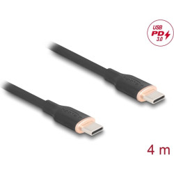 Delock USB 2.0 Cable USB Type-C™ male to male PD 3.0 60 W 4 m black Silicone