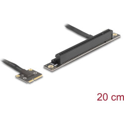 Delock Adapter Mini PCIe male to PCIe 3.0 x16 slot 90° angled with cable 20 cm