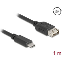 Delock USB 2.0 Cable USB Type-C™ male to EASY USB Type-A female 1 m