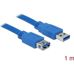 Delock USB 5 Gbps extension cable Type-A male to female 1 m blue