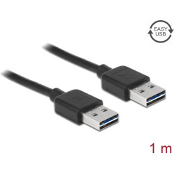 Delock Cable EASY-USB 2.0 Type-A male > EASY-USB 2.0 Type-A male 1 m black