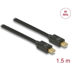Delock Cable Mini DisplayPort 1.2 male > Mini DisplayPort male 4K 60 Hz 1.5 m
