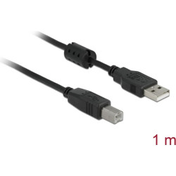 Kabelis USB2.0 AM > BM, melns, 1.0m, Delock