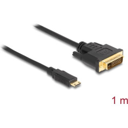 Delock HDMI cable Mini-C male  DVI 24+1 male 1 m