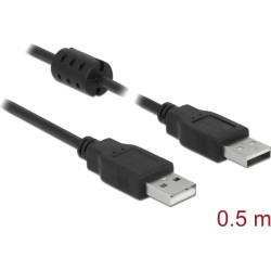 Delock Cable USB 2.0 Type-A male > USB 2.0 Type-A male 0.5 m black