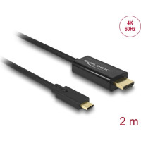 Delock Cable USB Type-C™ male > HDMI male (DP Alt Mode) 4K 60 Hz 2 m black