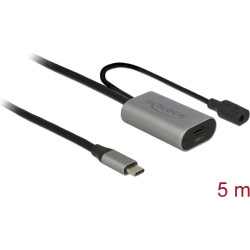 Kabelis USB TypeC,  USB3.1 Gen1, M / F, 5.0m, active, Delock