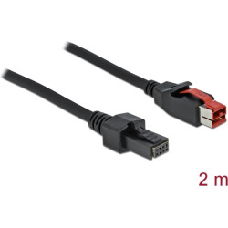 Delock PoweredUSB cable male 24 V to 2 x 4 pin male 2 m for POS printers and terminals