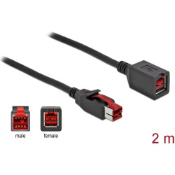 Delock PoweredUSB extension cable 24 V 2 m