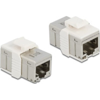 Delock Adapter RJ45 jack to RJ45 jack compact Cat.6A metal