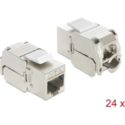 Delock Keystone Module RJ45 jack > LSA Cat.6A STP 24 pieces
