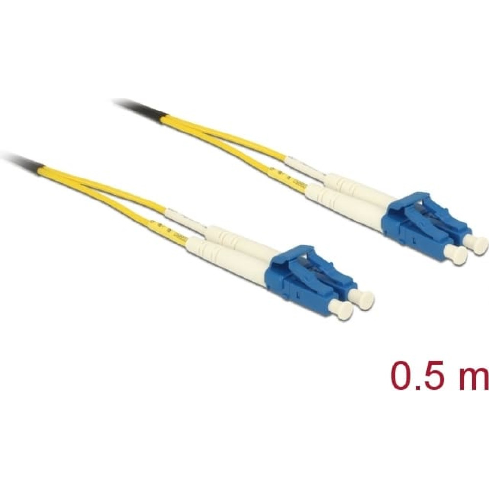 Delock Cable Optical Fibre LC > LC Singlemode OS2 0.5 m