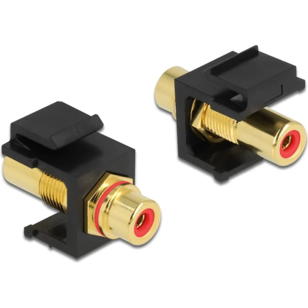 Delock Keystone Module RCA female > RCA female gold plated red / black