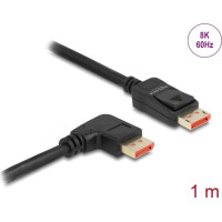 Delock DisplayPort cable male straight to male 90° right angled 8K 60 Hz 1 m