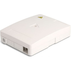 Delock Optical Fiber Connection Box for wall mounting for 2 x SC Simplex or LC Duplex white
