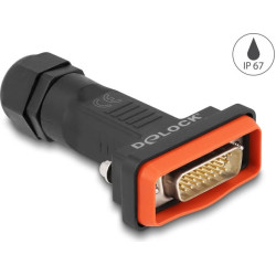 Delock D-Sub HD 26 pin male with housing IP67 waterproof