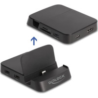 Delock Smartphone Docking Station 4K with integrated holder - HDMI / USB / Hub / SD / Micro SD for Android or Windows