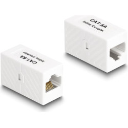 Delock Adapter RJ45 jack to RJ45 jack Cat.6A UTP white