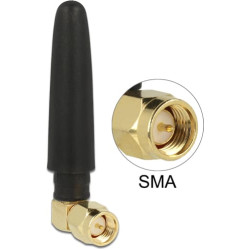 Delock ISM 433 MHz Antenna SMA 1 dBi Omnidirectional Flexible Rubber Black