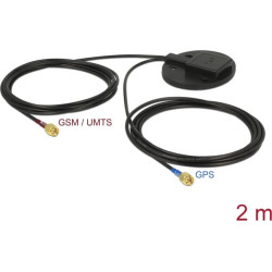 Navilock Multiband GPS UMTS GSM LTE SMA 2 - 3 dBi 2 x 2 m RG-174 Antenna omnidirectional mounting plate
