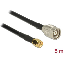 Delock Antenna Cable RP-TNC Plug  SMA Plug RG-58 CU 5 m