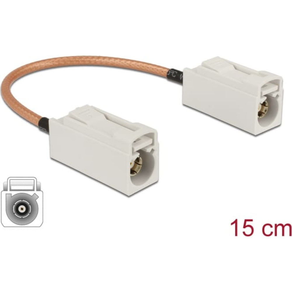 Delock Antenna Cable FAKRA B jack > FAKRA B jack RG-316 15 cm