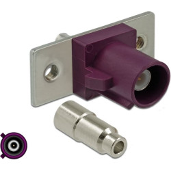 Delock FAKRA D plug spring pin for soldering 2 prepunched holes
