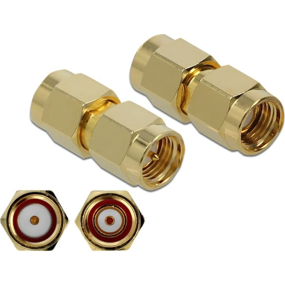 Delock Adapter RP-SMA plug to SMA plug 10 GHz