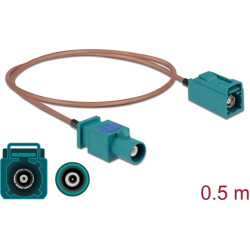 Delock Antenna Cable FAKRA Z plug > FAKRA Z jack RG-316 0.5 m