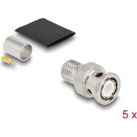Delock BNC plug for crimping LMR 400 with matching shrink tube