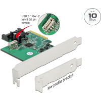 Delock PCI Express x4 Card to 1 x internal USB 3.2 Gen 2 key B 20 pin female