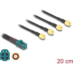 Delock Cable Mini FAKRA Z jack quad to 4 x SMA plug B-Type Premium